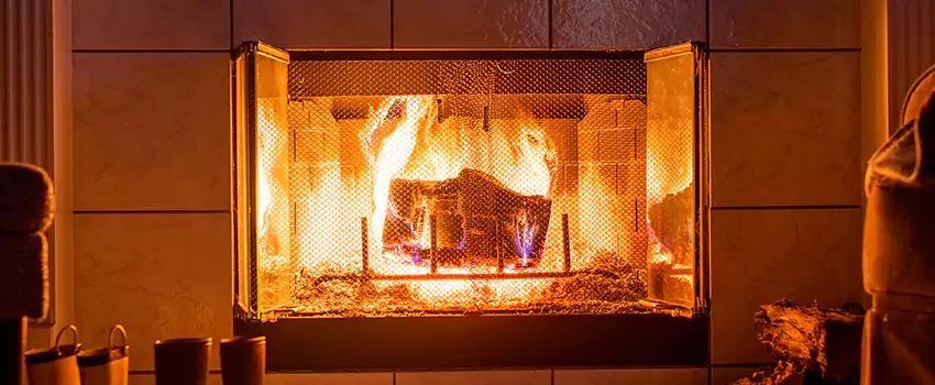 Mendota Hearth Landscape Fireplace Installation in Matthews, North Carolina